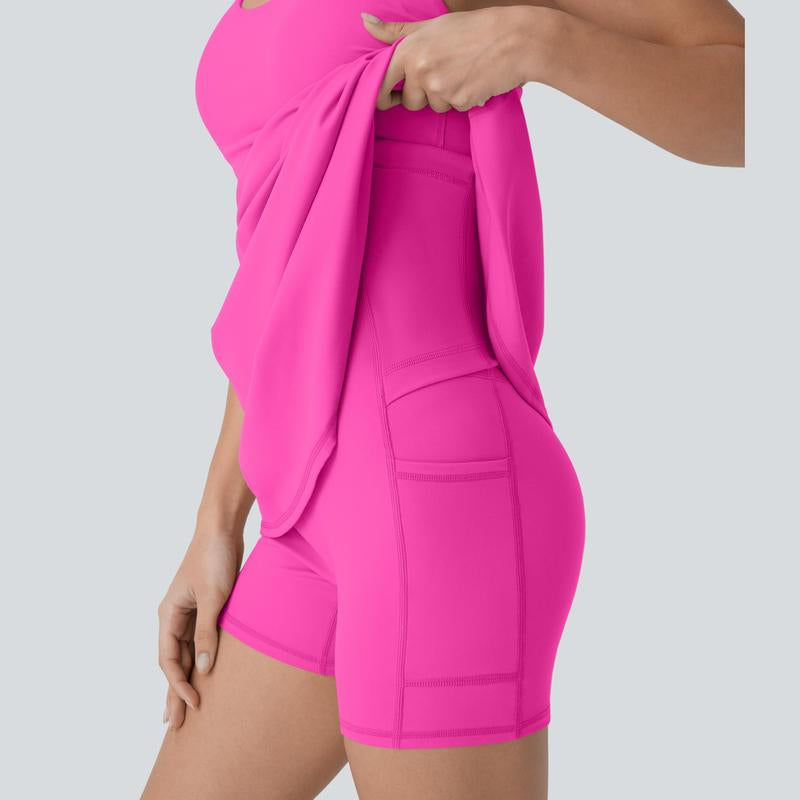 Halara Softlyzero Plush Molded Cups Adjustable Strap Backless Dance Active Dress-Easy Peezy Edition, Summer 2025 Outfits #Summervibes #Summertime