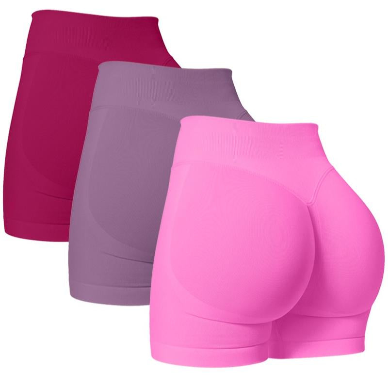 DENFY Impact Shorts Hip-Lifting Seamless Fitness Yoga Shorts Compression Impact Shorts Hidden Scrunch Butt Lifting Shorts