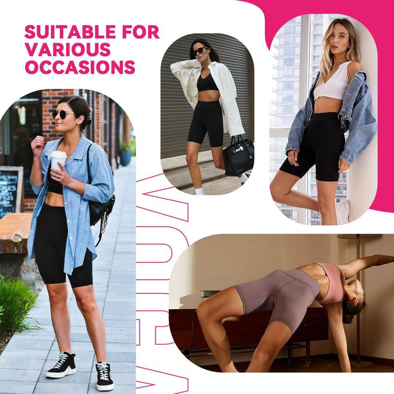 Showitty 3 Pack Biker Shorts Women with Pockets 11” Shorts