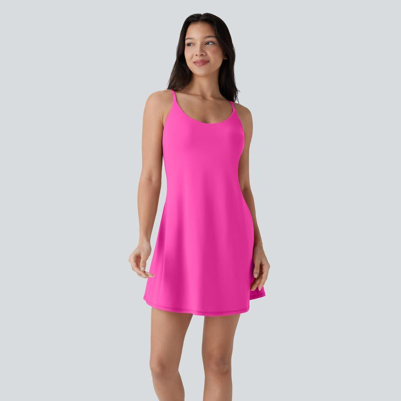 Halara Softlyzero Plush Molded Cups Adjustable Strap Backless Dance Active Dress-Easy Peezy Edition, Summer 2025 Outfits #Summervibes #Summertime