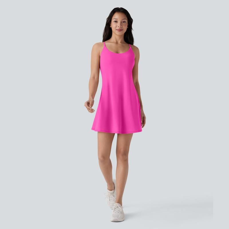 Halara Softlyzero Plush Molded Cups Adjustable Strap Backless Dance Active Dress-Easy Peezy Edition, Summer 2025 Outfits #Summervibes #Summertime