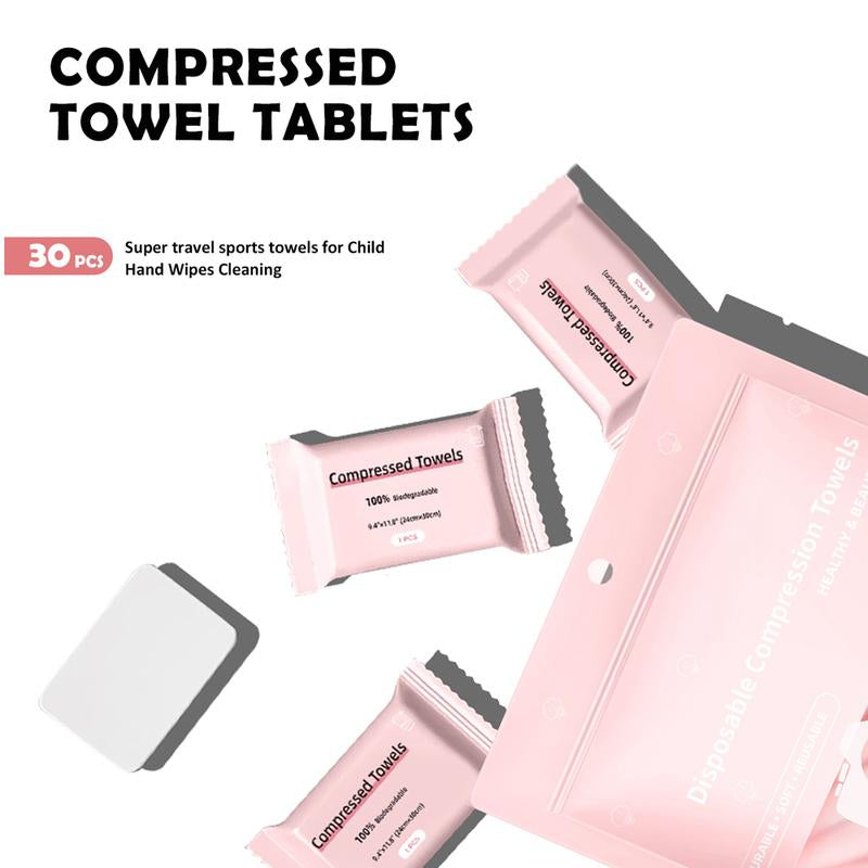 ICOTLE Compressed Towels Tablets, Disposable Face Towels for Travel Camping Hiking