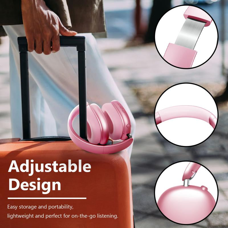 Y01 Wireless Headphones with Hi-Res Audio, 48H Playtime, Foldable Design, Noise Reduction, Soft Earpads, and Mic for Android/Pc