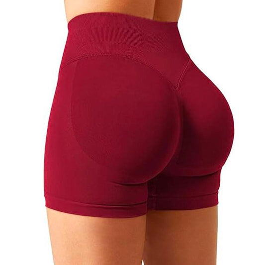 DENFY Impact Shorts Hip-Lifting Seamless Fitness Yoga Shorts Compression Impact Shorts Hidden Scrunch Butt Lifting Shorts